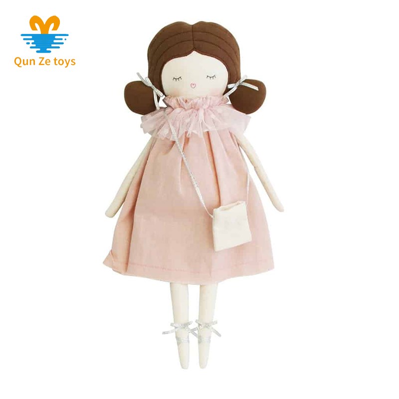 Factory 100% Cotton Made Ballerina Rag Fashion Girl Stuffed Plush Princess Dolls Ballerina Plush Doll Plush Dolls For Girls