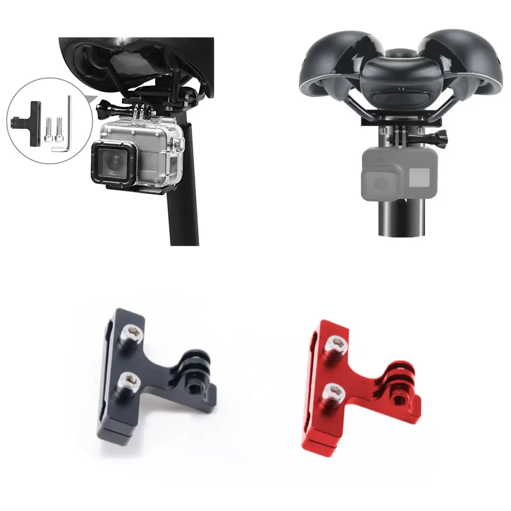 Aluminum Bike Bicycle Saddle Bike Seat Mount Tripod Holder Bracket Adapter Clamp For Gopro Hero 9 7 5 4 SJCAM Yi 4k Mijia Camera