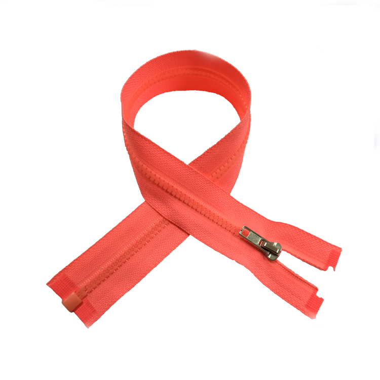 Custom Length Color 3#5#8# Pouch Bag Use Red Tape With Resin Teeth Plastic Zipper