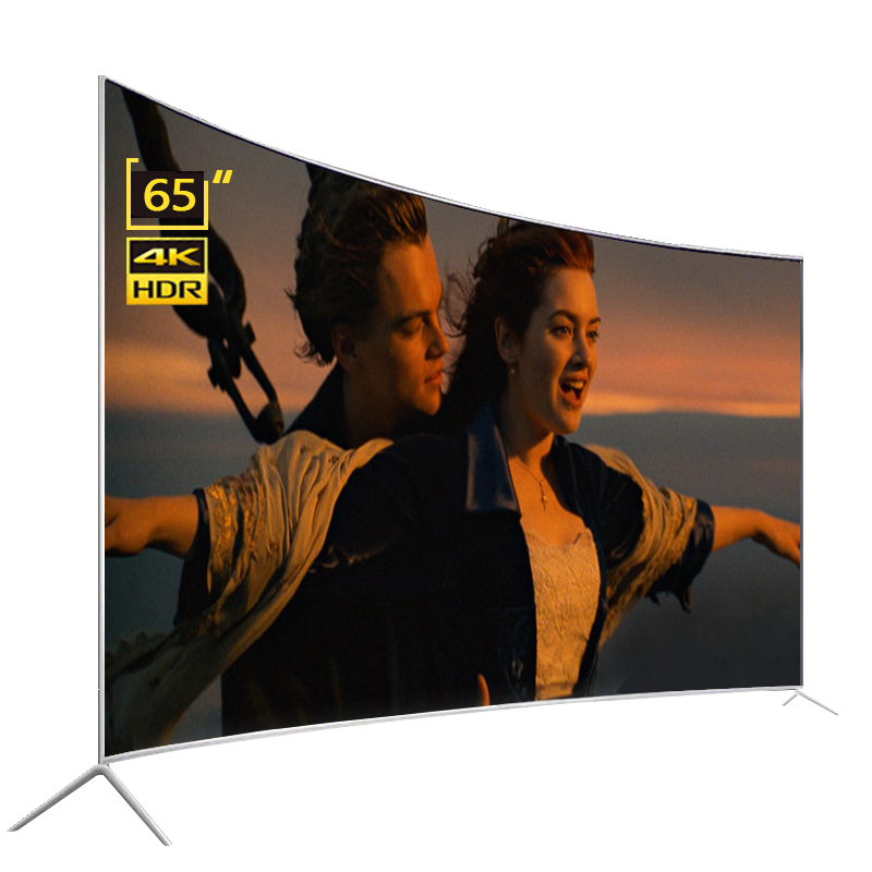 Оптовая продажа 65 дюймов изогнутый СВЕТОДИОДНЫЙ Smart Tv Android 4K со сверхвысоким разрешением Ultra HD, телевизоры