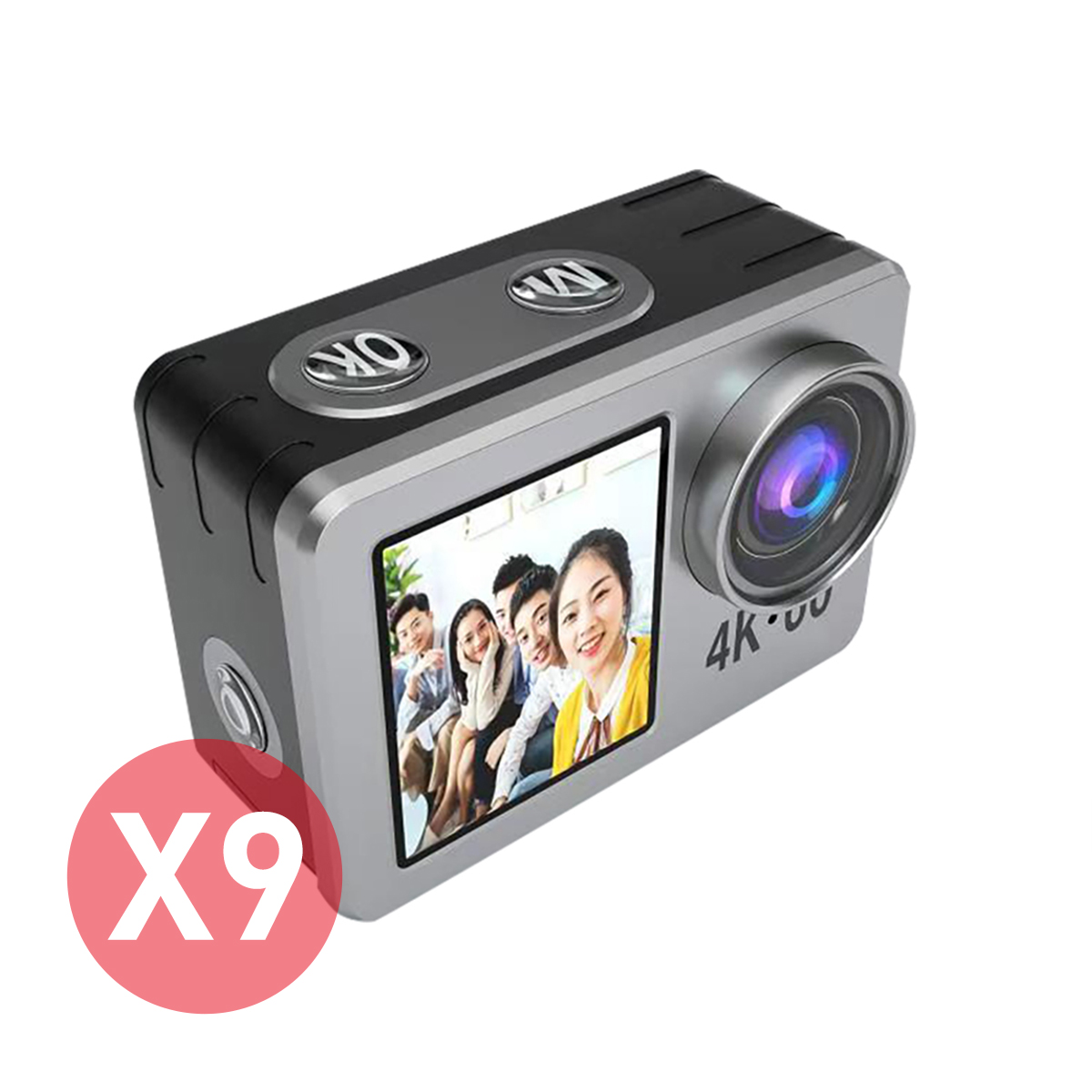 2,0 дюймов 20mp 60fps 4k водонепроницаемая Спортивная камера Сенсорный контакт мини открытый 4x Zoom 10 м подводный 4k Экшн камера