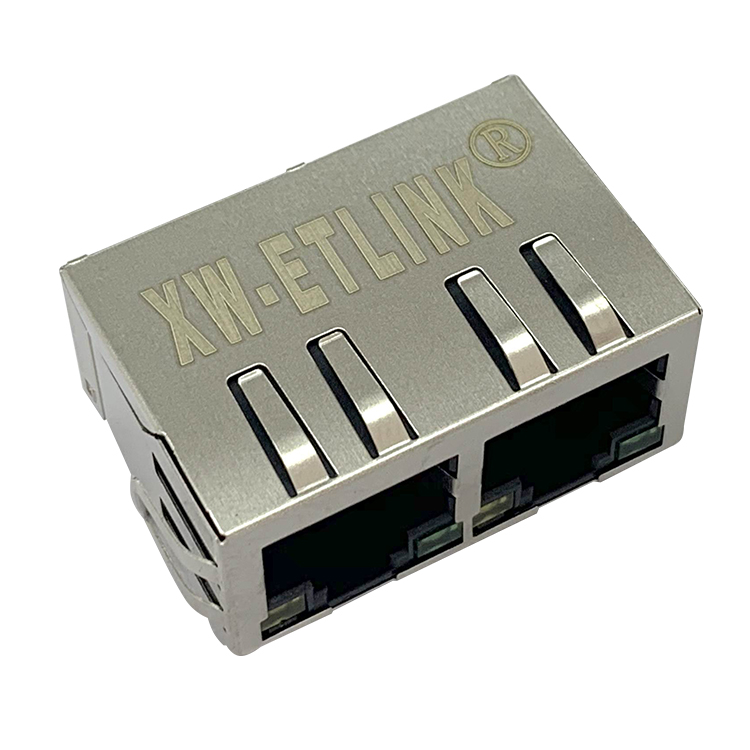 Высокое качество, оптовая продажа, горячая Распродажа, разъем Rj45, 1x2 порта, 8-контактный разъем, разъем Rj45 PCB Jack