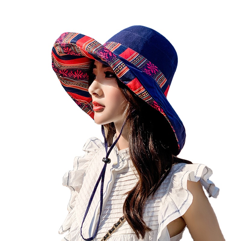 hot selling black women travel hat xl uv protection fashion bucket hats for summer