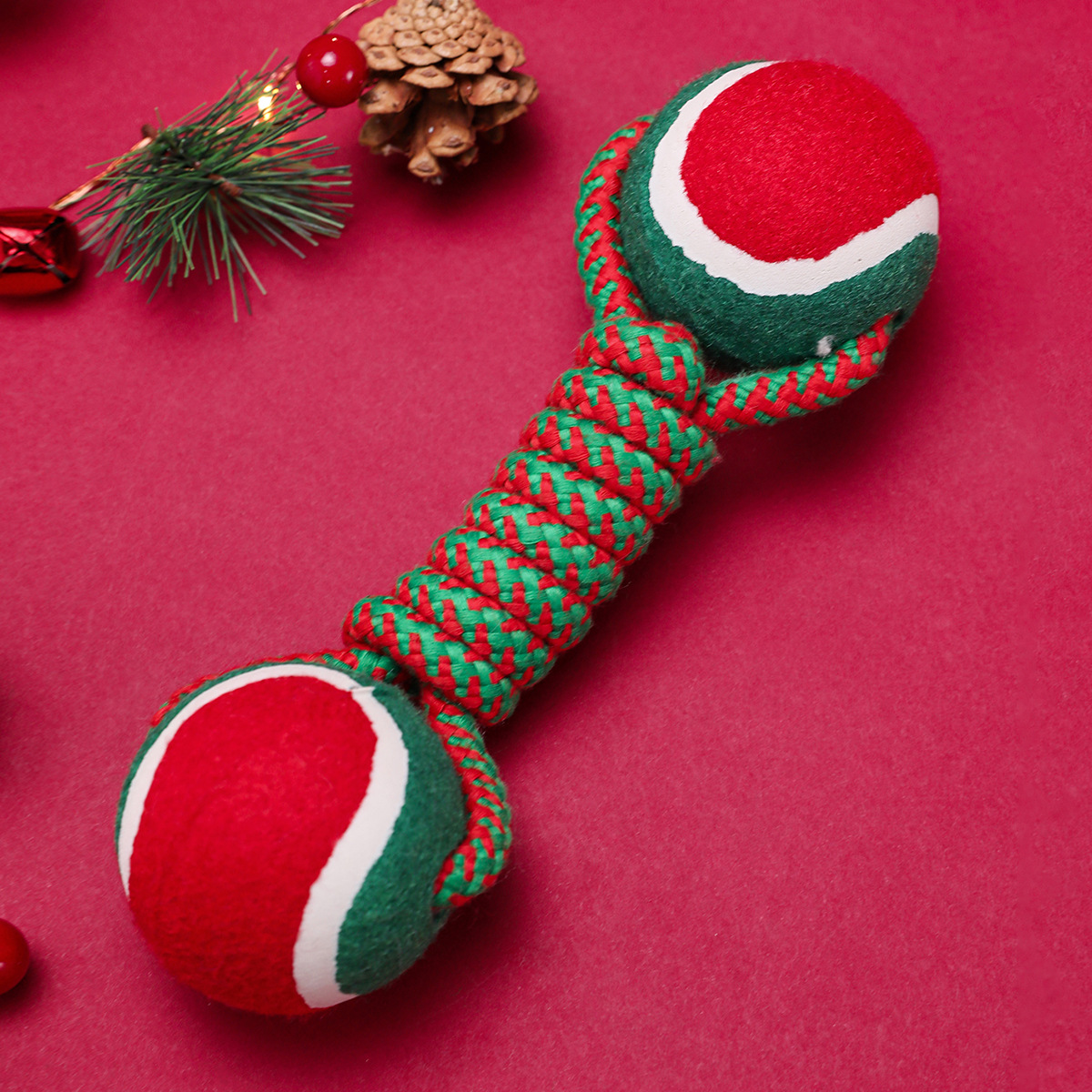 2021 Amazon Hot Selling Christmas Pet Toys Cotton Chew Ball Do Toys