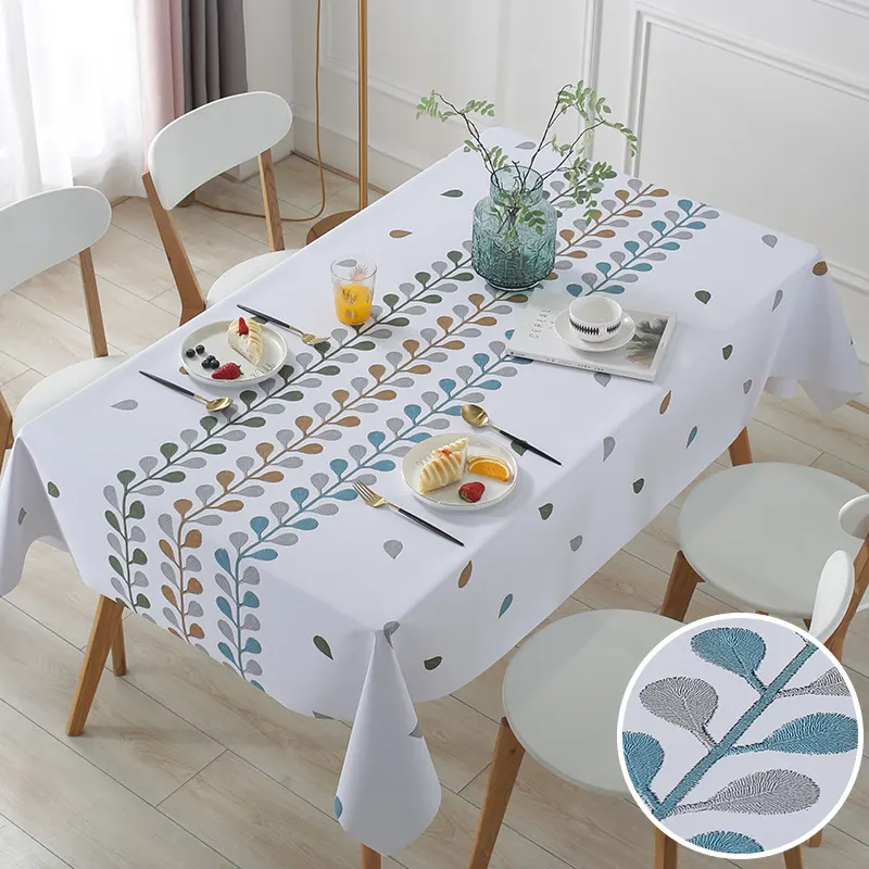 Heavy Duty Plastic Table Covers Protector Square Rectangle Tablecloths Vinyl Indoor Outdoor Waterproof Tablecloth Picnic