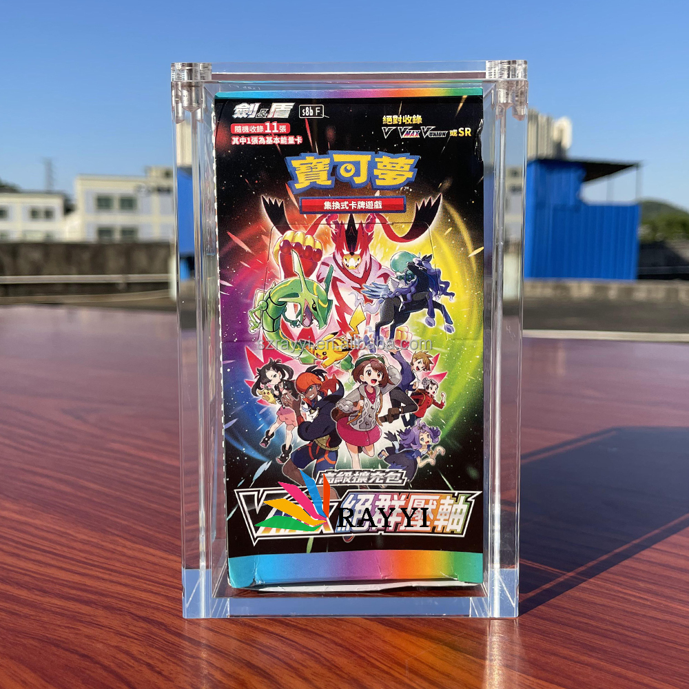RAY YI Factory Direct Sales Eco-Friendly Portable Acrylic Pokemon Japanese Booster Box Case for 25th Anniversary Collection