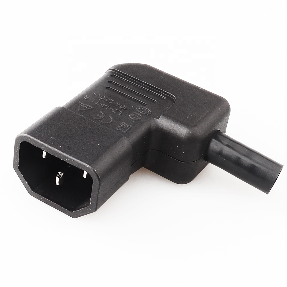 LZ-14-T1R 10A 250V IEC 320 c13 вилкой однотонные медные булавочные c14 Разъем c13 к c14 В комплект поставки входит адаптер под углом 90 градусов)