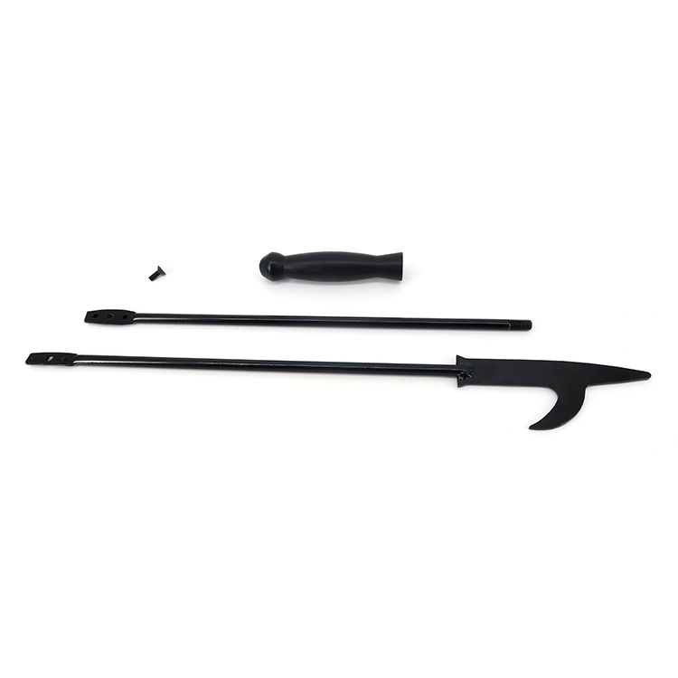2 in 1 Detachable 40 inch Cast Iron Fire Poker Fireplace Tools Camping Fire Pit Fire Tongs BHG-004