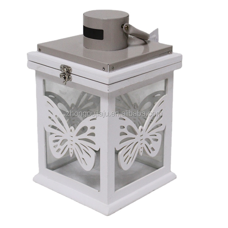 Wooden House Shape Hanging brown Wooden Wood Tea Light Candle Holder