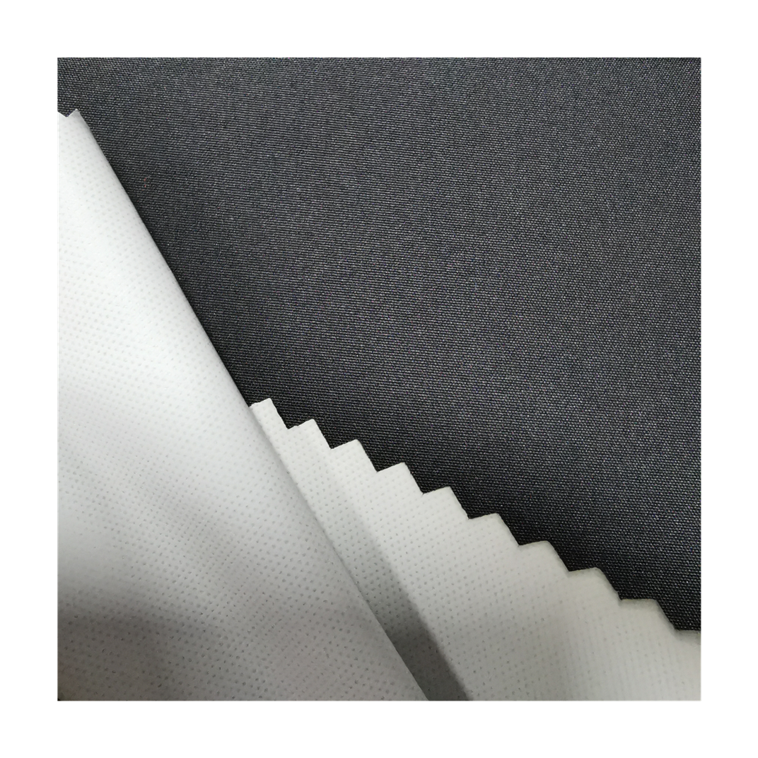 75D*150D PTFE Laminated with Waterproof Breathable Polyester Stretch peach skin fleece Fabric for Workwear Uniform