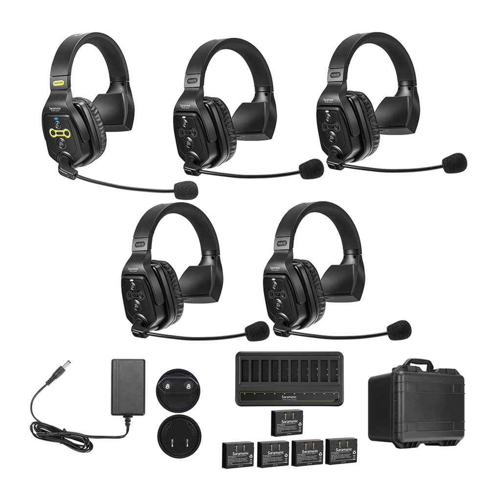 Saramonic WiTalk WT5S 5 человек полный дуплекс 1,9 ГГц Беспроводная однонаушная гарнитура домофон с жестким чехлом