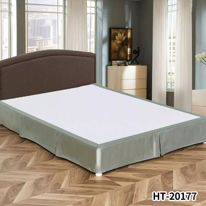 New Design Pleated Polyester Fabric Wrinkle Free Star Hotel Linen Bed Skirt