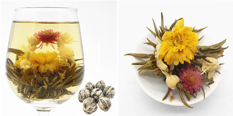 Organic Blooming Flower Tea/Flavored Flowering Blooming Tea Ball