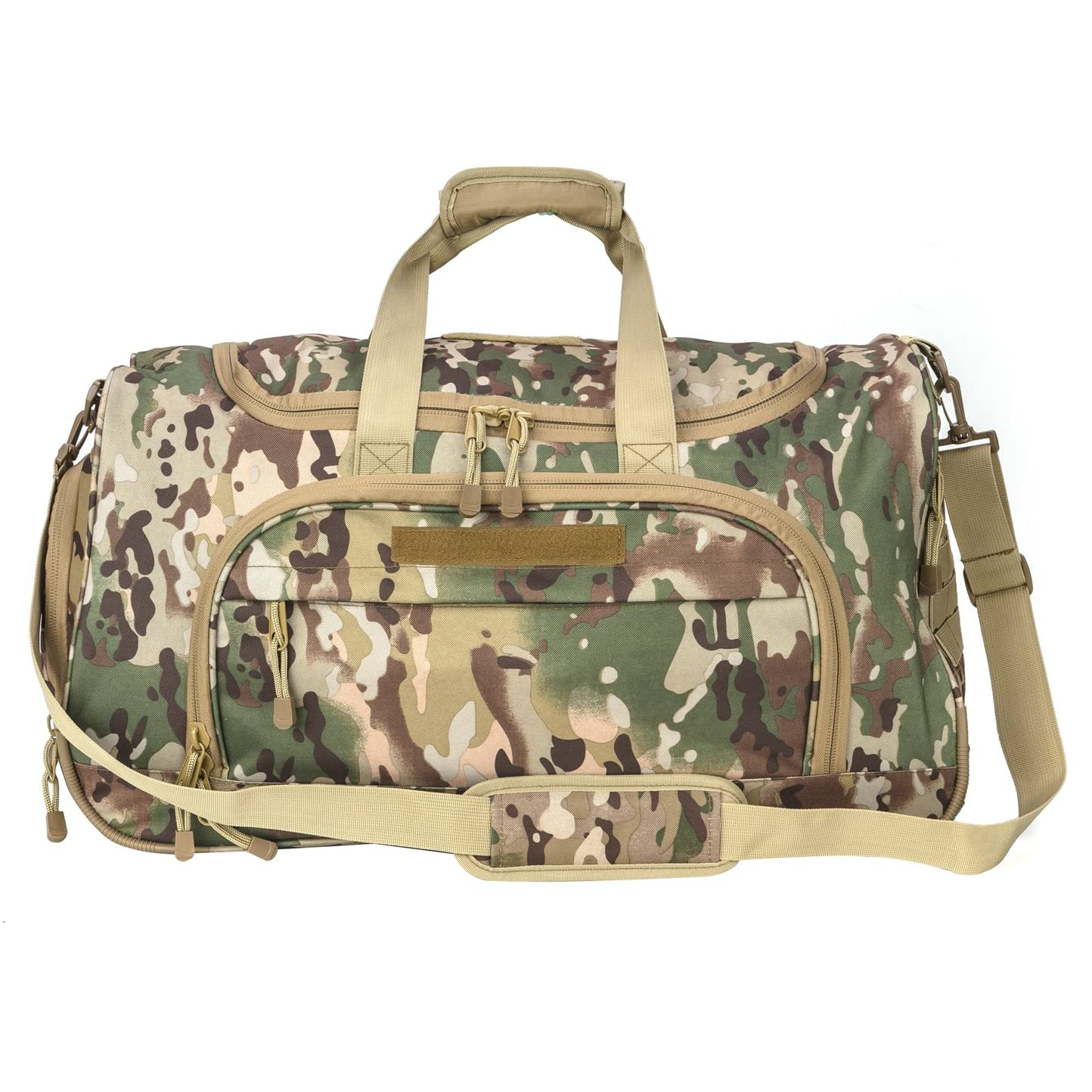 Military Duffel Bag Tactical Outdoor Gym Army Bag with Shoes Compartment Shoulder Bag Handbag for Sports Travel Camping Hunting