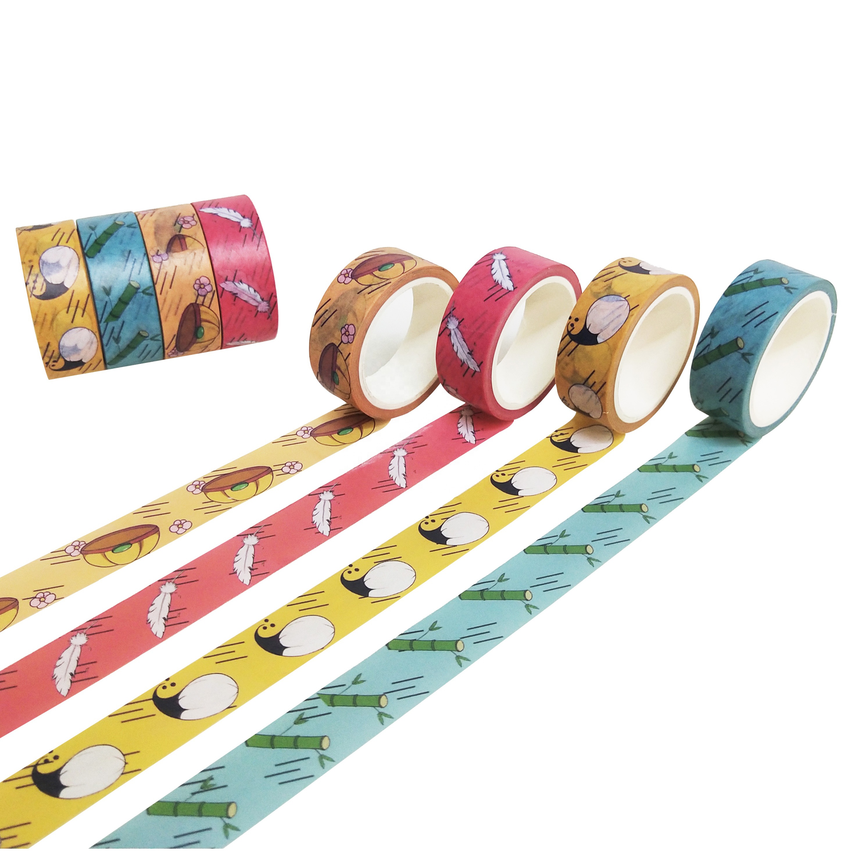 Custom Print Colored Decoration Adhesive Paper Masking Washi Tapes