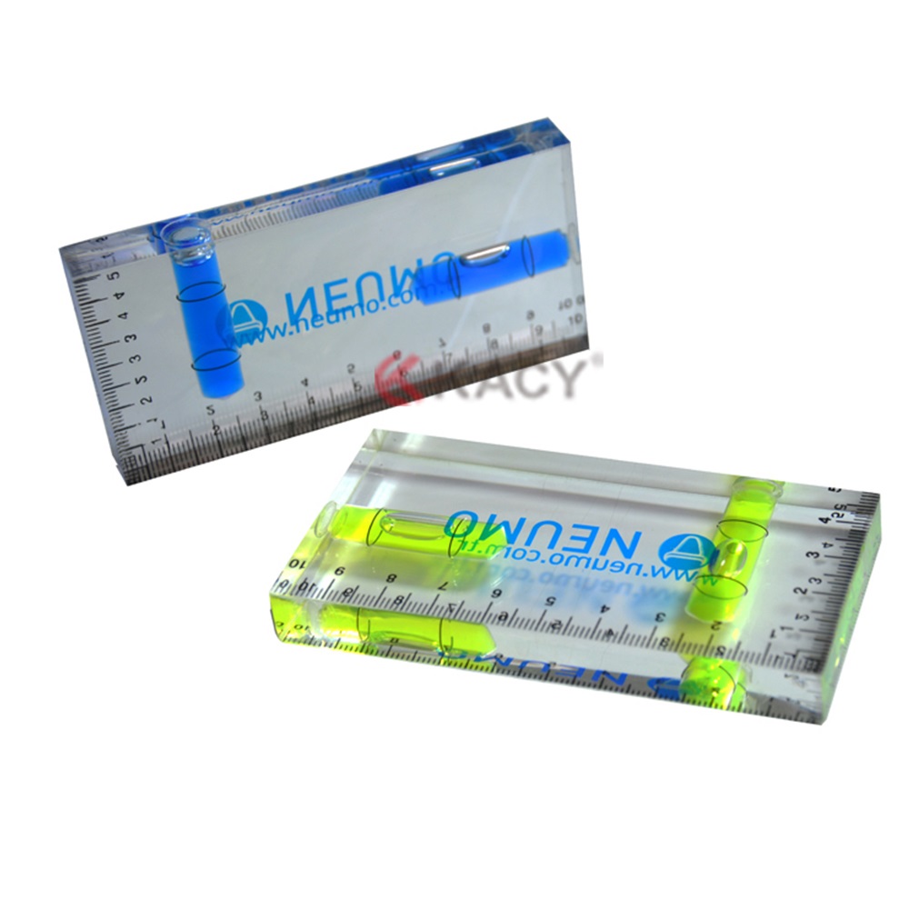 4 ''CNC PMMA пузырьковый уровень флакон подарок мини дух уровень