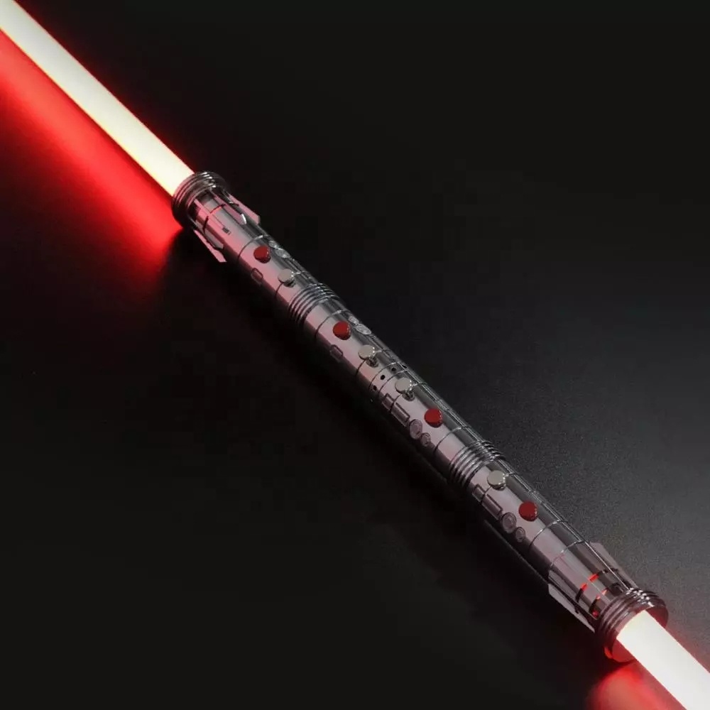 Световой сабель TXQsaber Darth Maul с металлической ручкой, съемные сабли с двойным лезвием, красная световая вспышка на столкновении, световой сабель для прямой поставки