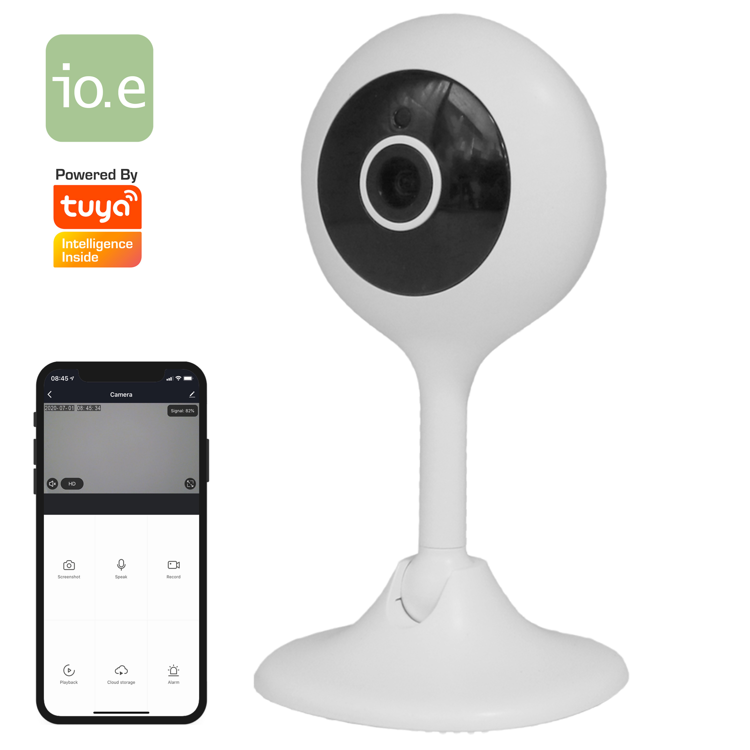 Смарт-живая видеокамера WiFi 720/1080P Tuya Smart поддерживает эхо-шоу