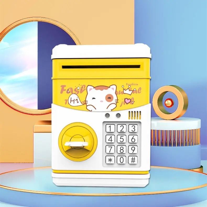 Money Bank with Password Cute ATM Piggy Bank Coin Can Electronic Piggy Bank for Kids