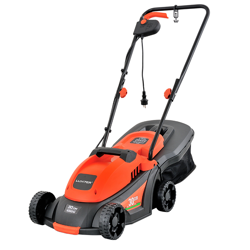 LUXTER 1000W Electric Lawn Mower Brushless Induction Motor Plastic Garden Mower Grass Cutter Hand Push Lawn Mower