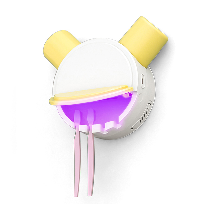 Wall Mounted Rechargeable Toothbrush Cup Disinfection UVC Sterilizer Holder