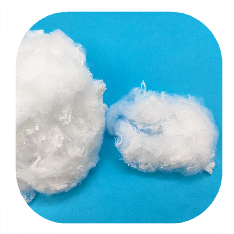 competitive price 100% nonwoven spunlace polyester fiber psf for Hygiene products