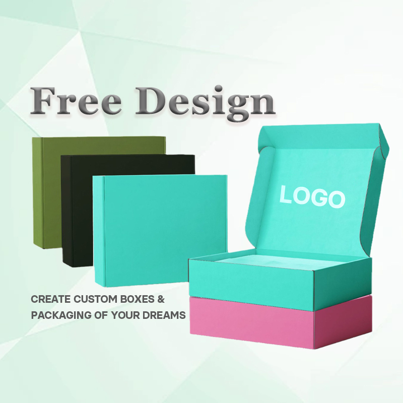 High Quality Paper Boxes Jewelry Gift Cardboard Folding Mailing Mailer Shipping Box Corrugated Packaging Box With Custom Logo