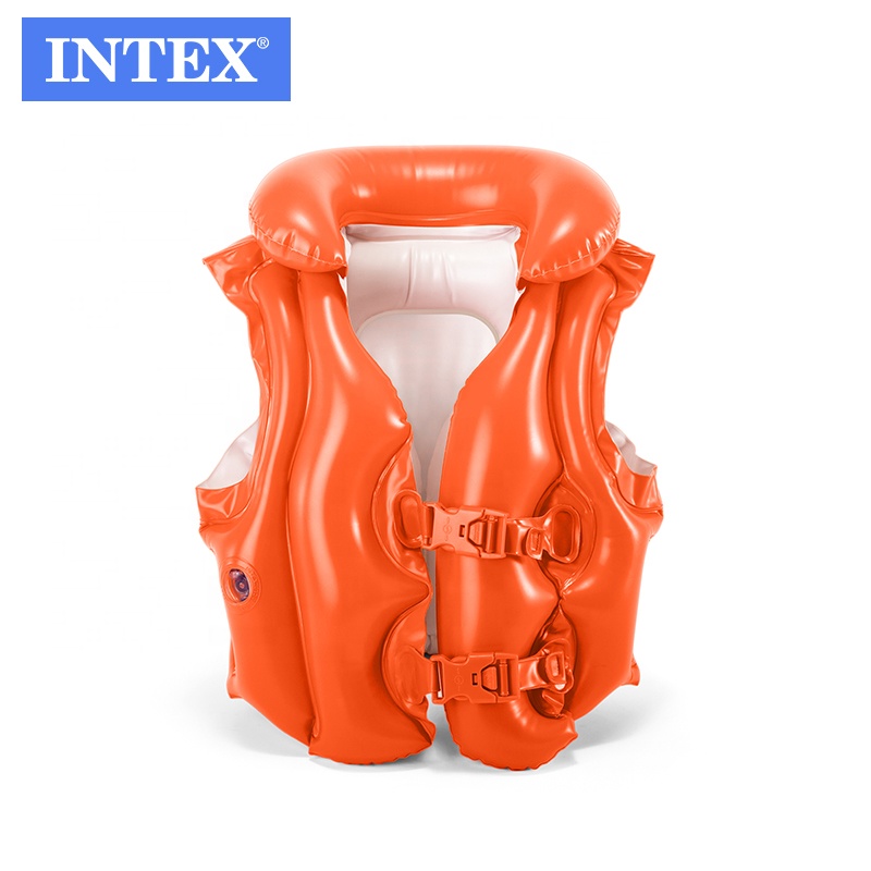Надувной плавательный жилет Intex 58671, плавающий надувной спасательный жилет для детей