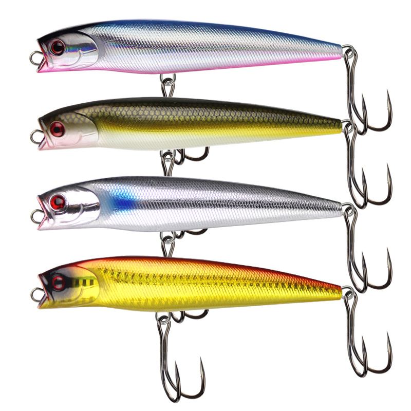 Hot sale artificial bait 14cm 45g simulation topwater popper pasltic bait long casting fishing lure