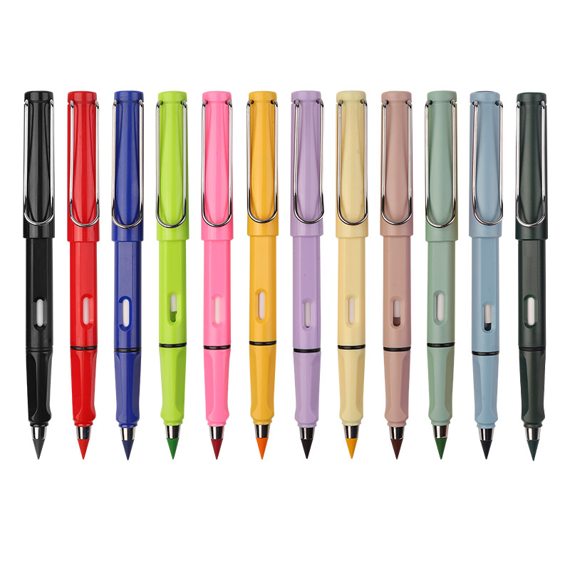 Wholesale 12 color plastic inkless eternal magic pencil pens suitable for children to write colored pencils