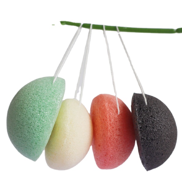 Натуральная губка Konjac konкак, губка de Konjac Arcilla для нежного очищения, многоразовая губка для отшелушивания лица Konjac