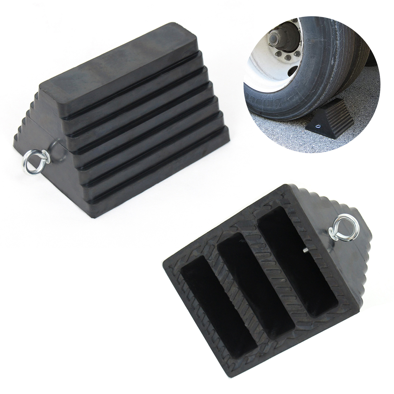 GT-03R Heavy Duty ступицы колеса для автомобиля на танкетке клиновидная резиновая Противооткатная колодка для автомобиля на колесах лодка прицеп грузовик с болт с проушиной