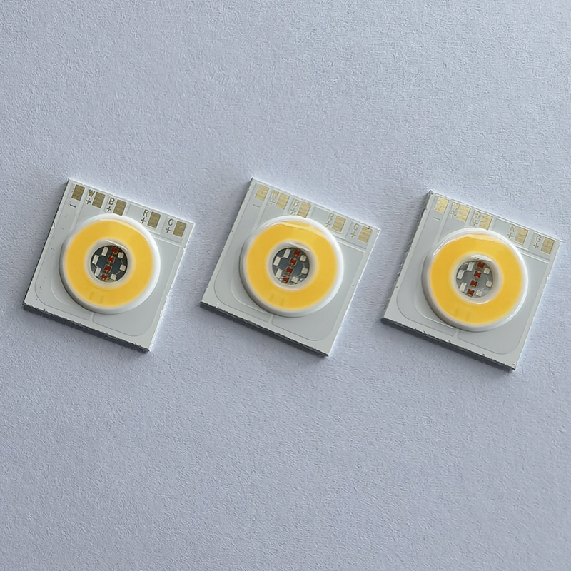 New style 4 IN 1 dual color round shape cob led rgbw rgb chip 8W 12W