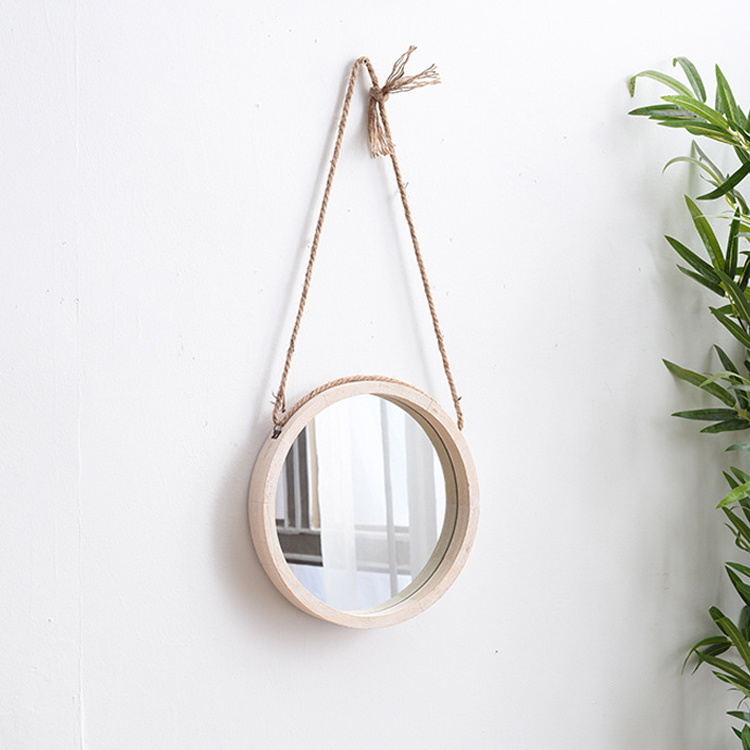 hot sale custom nordic style round hanging mirror 30x30cm home decoration mirrors