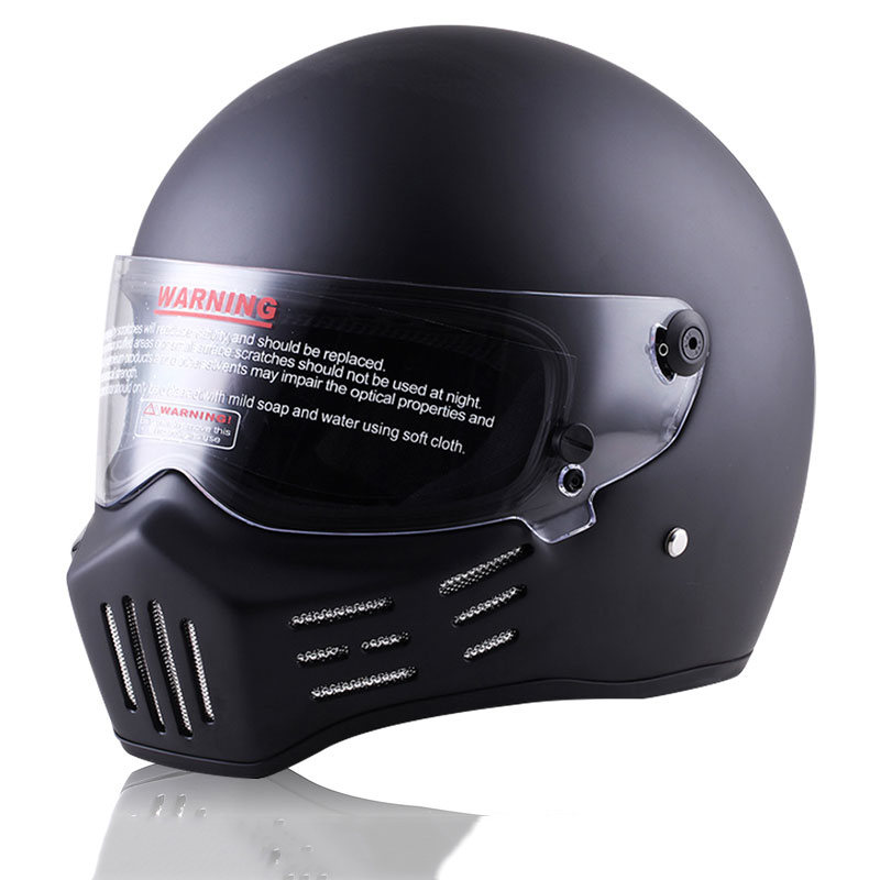 2021 Latest Special Sale Full Face Motocross Helmet Black Samurai Racing Helmet Effectively Protects Head Safety