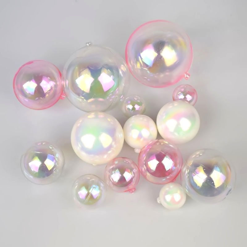 Symphony transparent ball birthday cake decoration ins wind transparent white pink beautiful romantic baking holiday ornaments