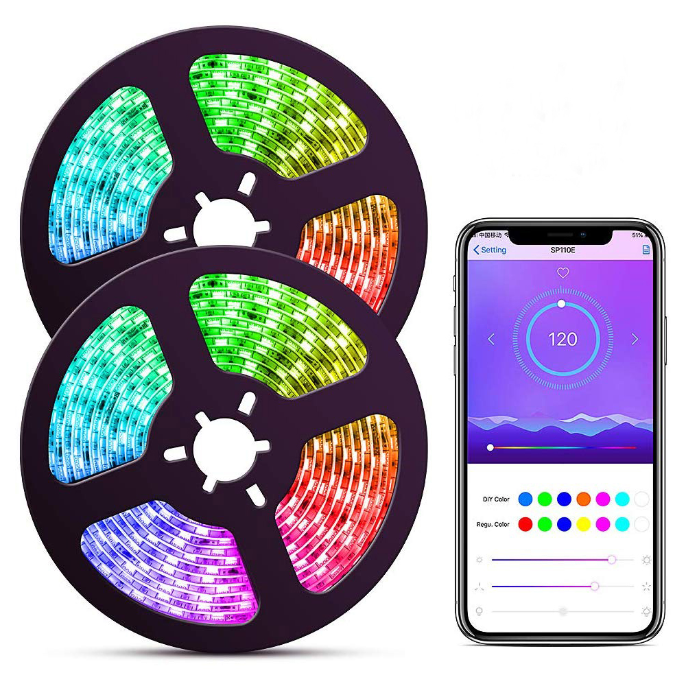 Tuya Smart Wifi Светодиодная лента 300 светодиодов RGB светодиодная лента Wifi работает с Alexa Google Assistant
