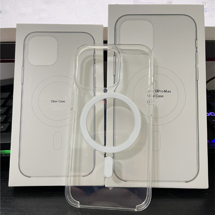 Магнитный Прозрачный ударопрочный чехол Magsafes для iPhone 11 12 13 14 Mini Pro Max, оригинальное качество, Беспроводная зарядка