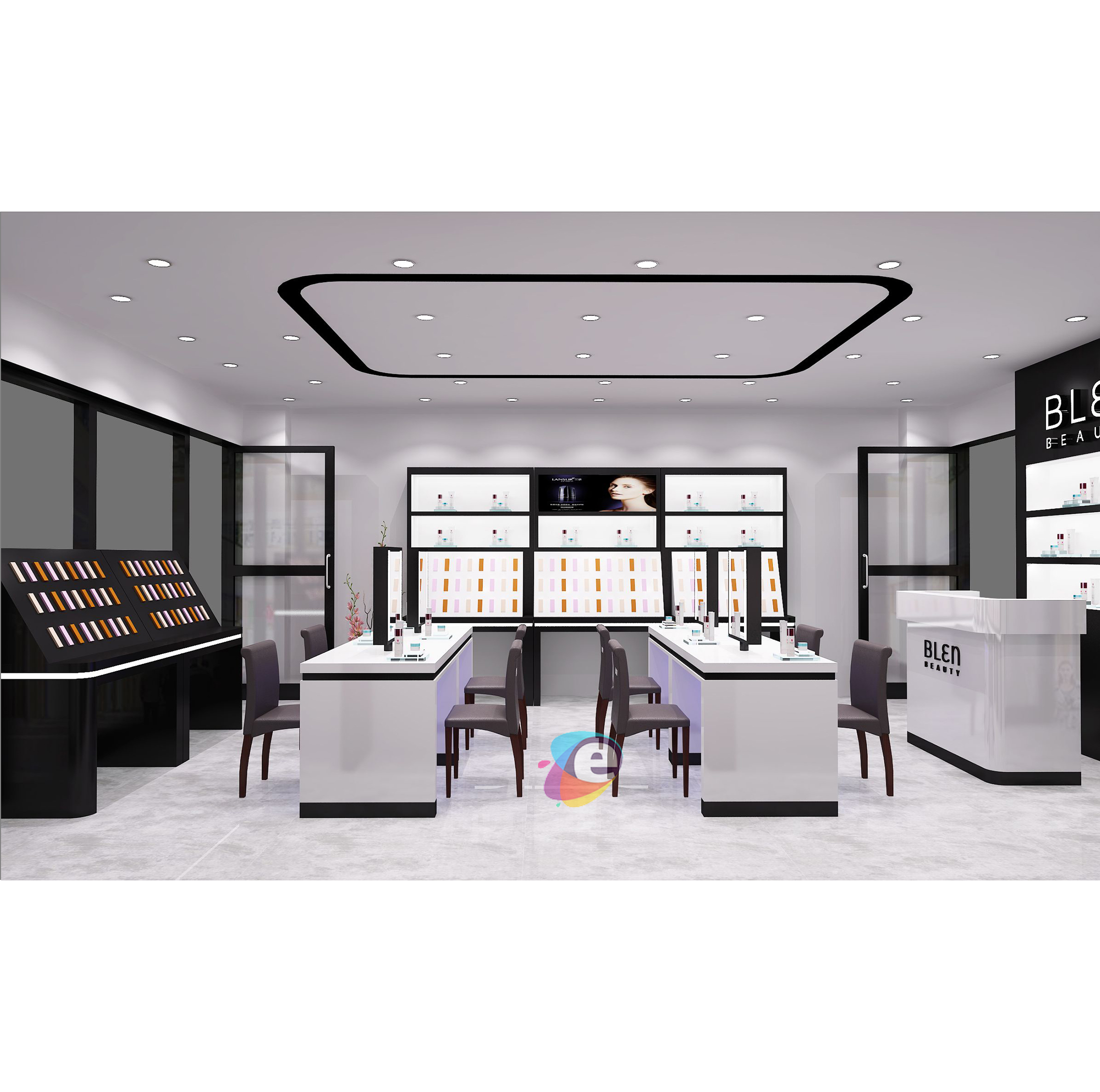 Ecrown lippie Beauty Salon Furniture Foot Care Store Equipment Nail Table Nail Salon Furniture Beauty Salon Designs