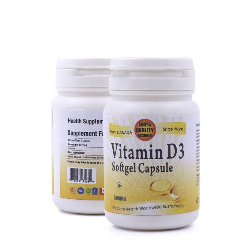Halal безглютеновый витамин D3 1000Iu капсулы Softgel