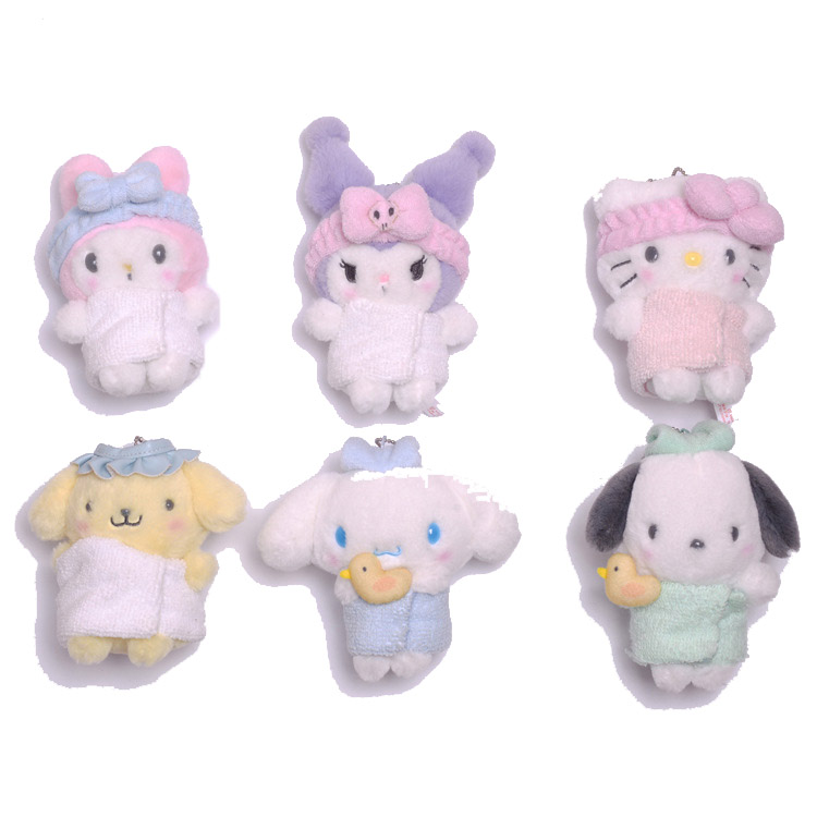 Симпатичная плюшевая игрушка Sanrio Мелодия Hello Kitty кукла Kuromi брелок мягкий брелок для сумки подарок для девочек и детей