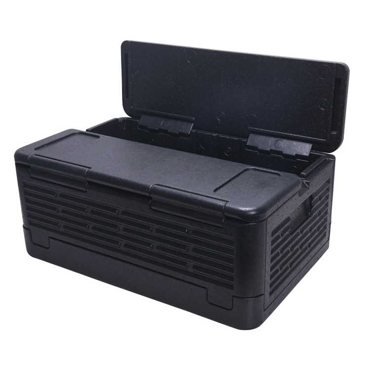 38L Foldable food storage camping ice chest plastic insulated hard cooler box