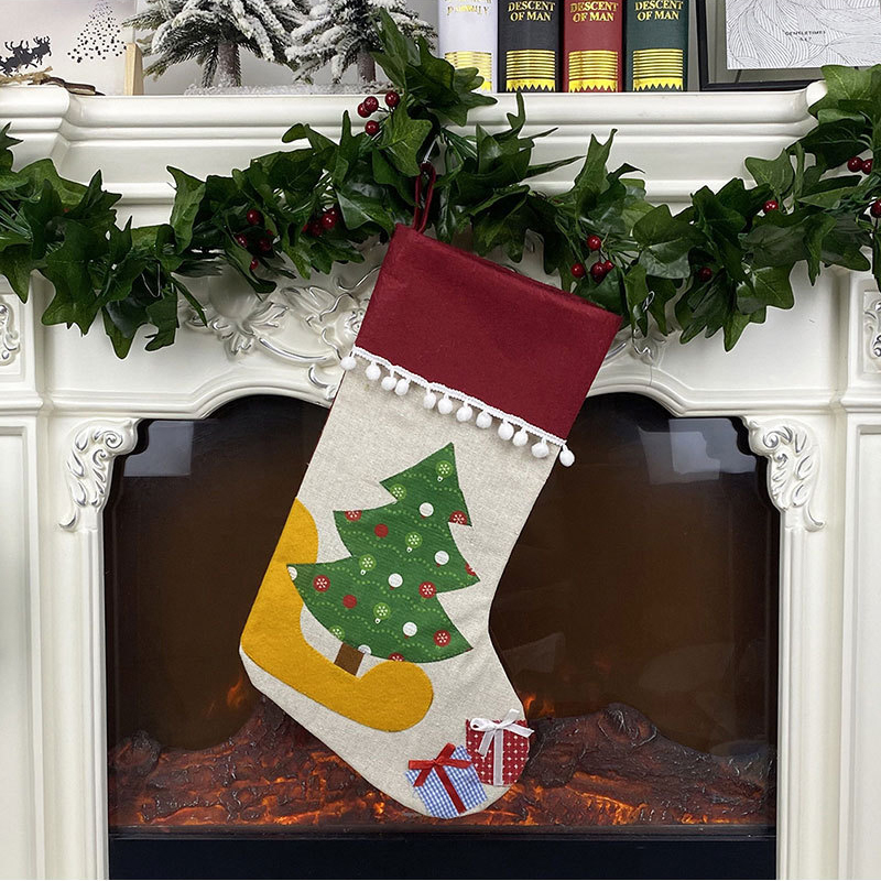 Wholesale Christmas 2021 Stocking Decoration Stocking Sublimation Gifts For Embroidery
