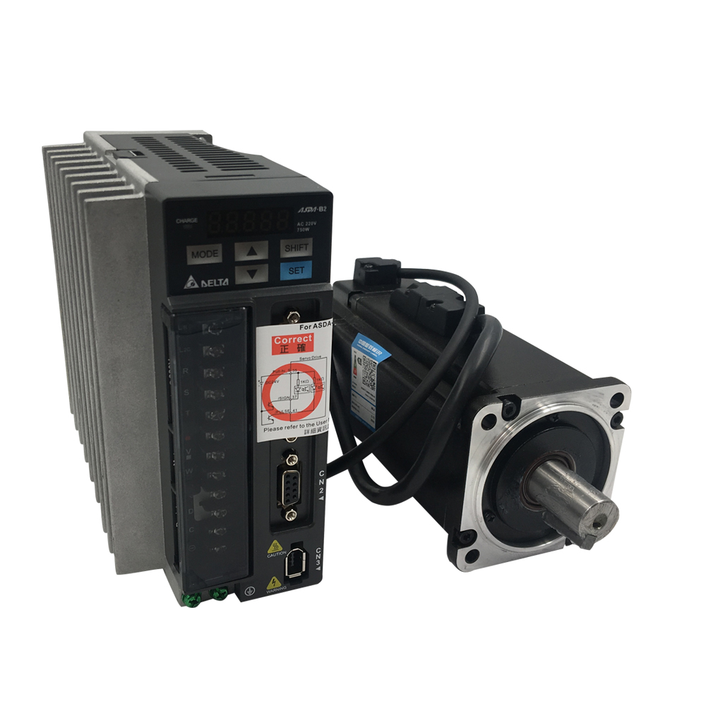 Delta серводвигатель переменного тока Привод комплект 750w ASD-B2-0421-B + ECMA-C20604RC с 3 м удлинитель линии delta B2 мотор с последовательным возбуждением