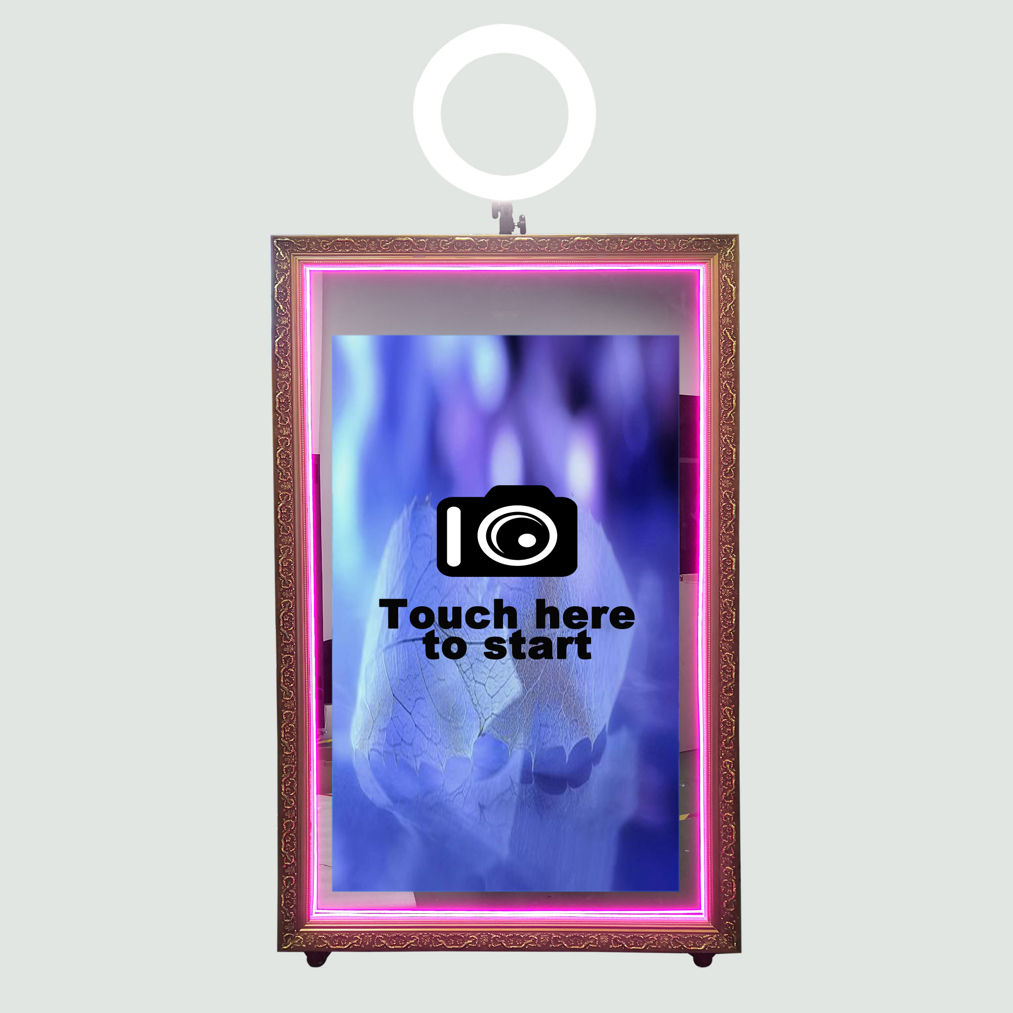 65 дюймов волшебное зеркало photo booth автоматический фото с объектива камеры Canon