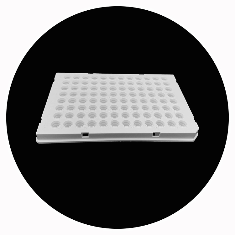 Лабораторный тест 0,1 мл белая плоская микро 96 well pcr реакционная пластина с юбкой