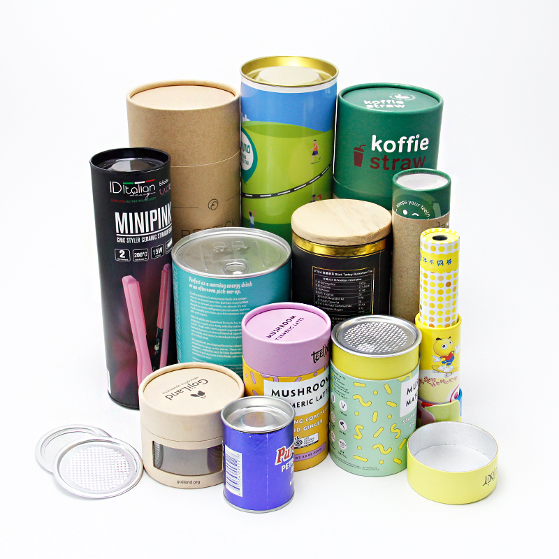 Empty Printed Biodegradable Wholesale Eco Friendly Recycled Round Kraft Cardboard Luxury Cylinder Custom Paper Tube Packaging