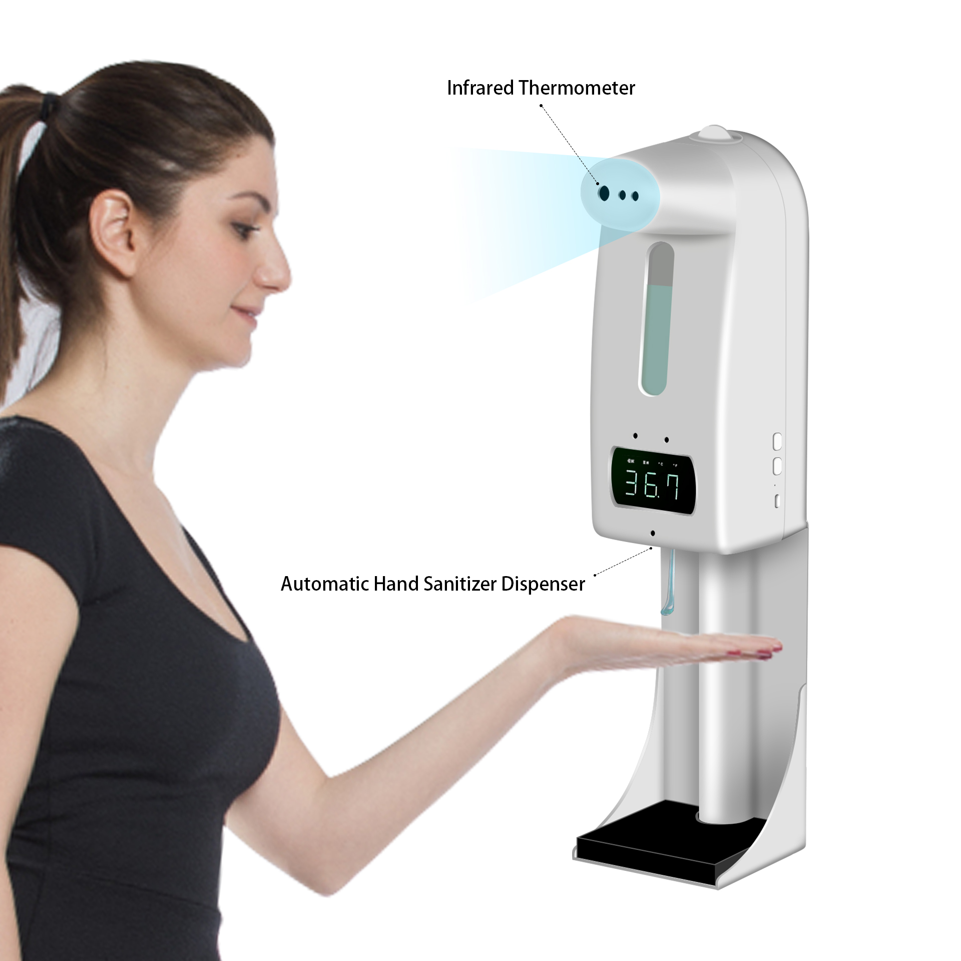 Новинка! K10 PRO настенный сенсорный Автоматический termometro dispensador portatiles держатель для дезинфицирующего средства для рук