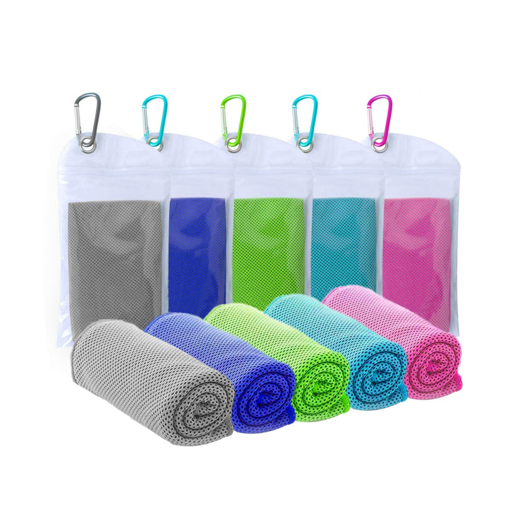 100% Polyester Sublimation Printing Travel Microfiber Instant Cooling Sport Towel For Neck