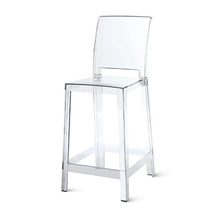 outdoor hotel modern barstool chairs transparent kitchen high bar stools with back